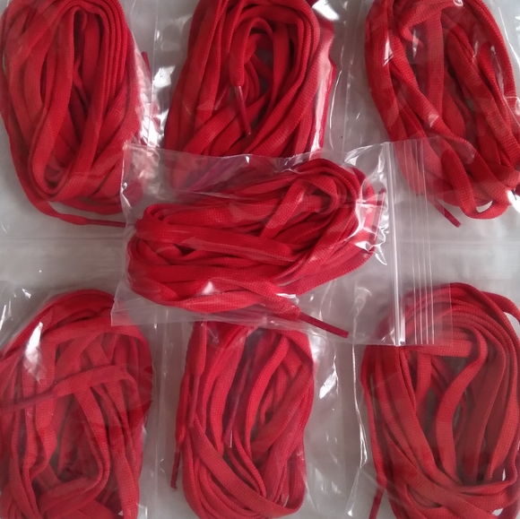 Red Shoe Lace Bundle ("7 Pairs of Sneaker Laces Lot") - Picture 7 of 7